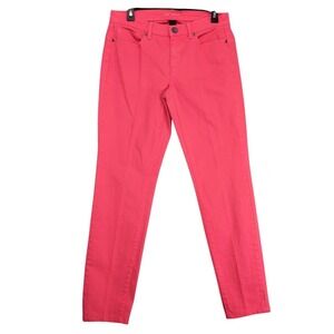 Victoria's‎ Secret VS Midi Neon Coral Jeans Women's 8 Mid-Rise Stretch 30x29.5"